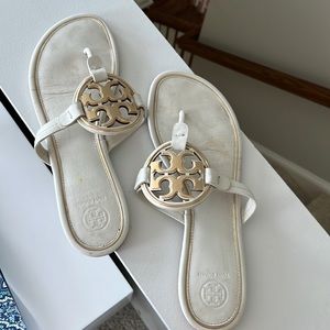 Well loved Tory Burch sandals. Size 10 1/2.